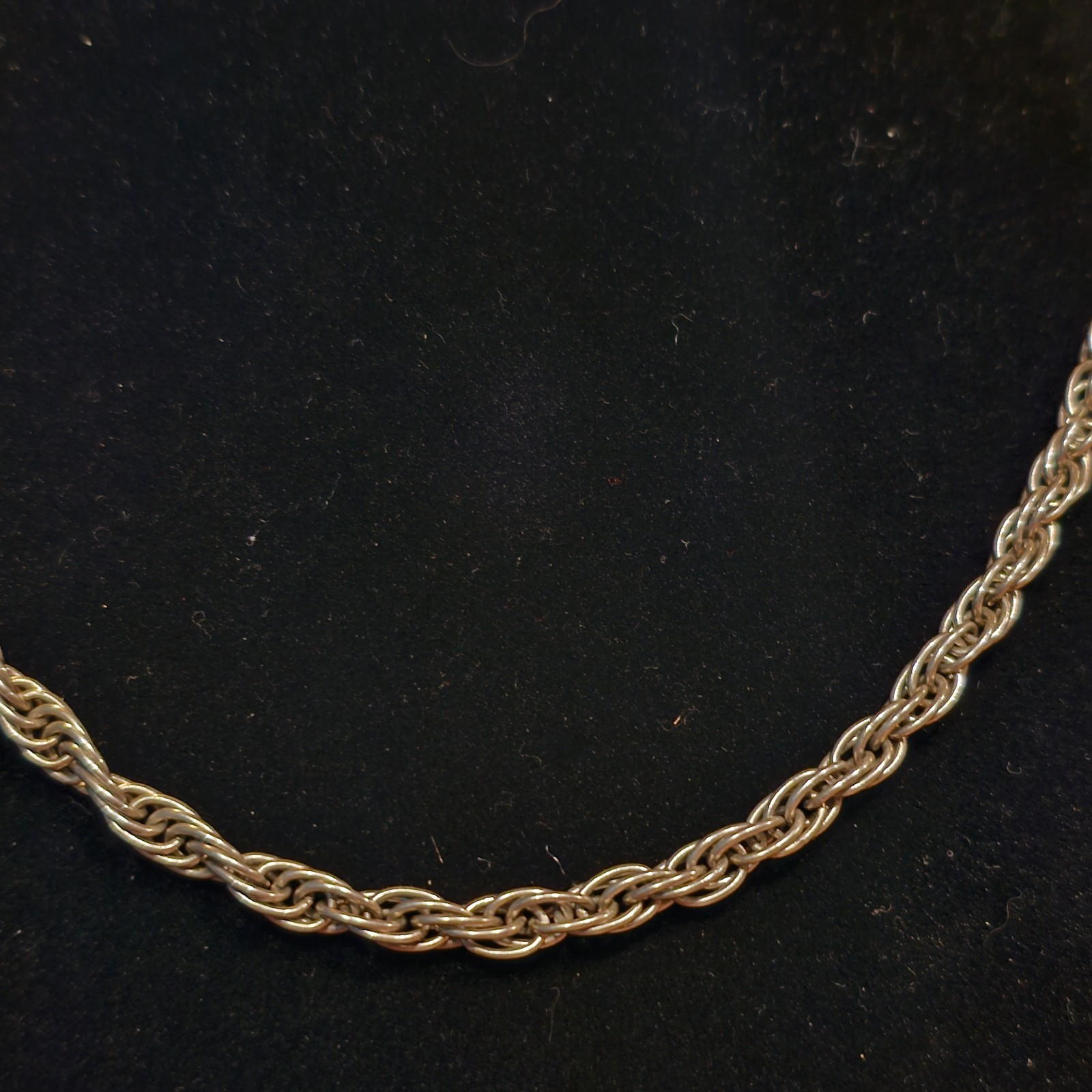 925 Milor Italy Sterling Silver 4.7mm Rope Chain 24” 28g Solid Mens