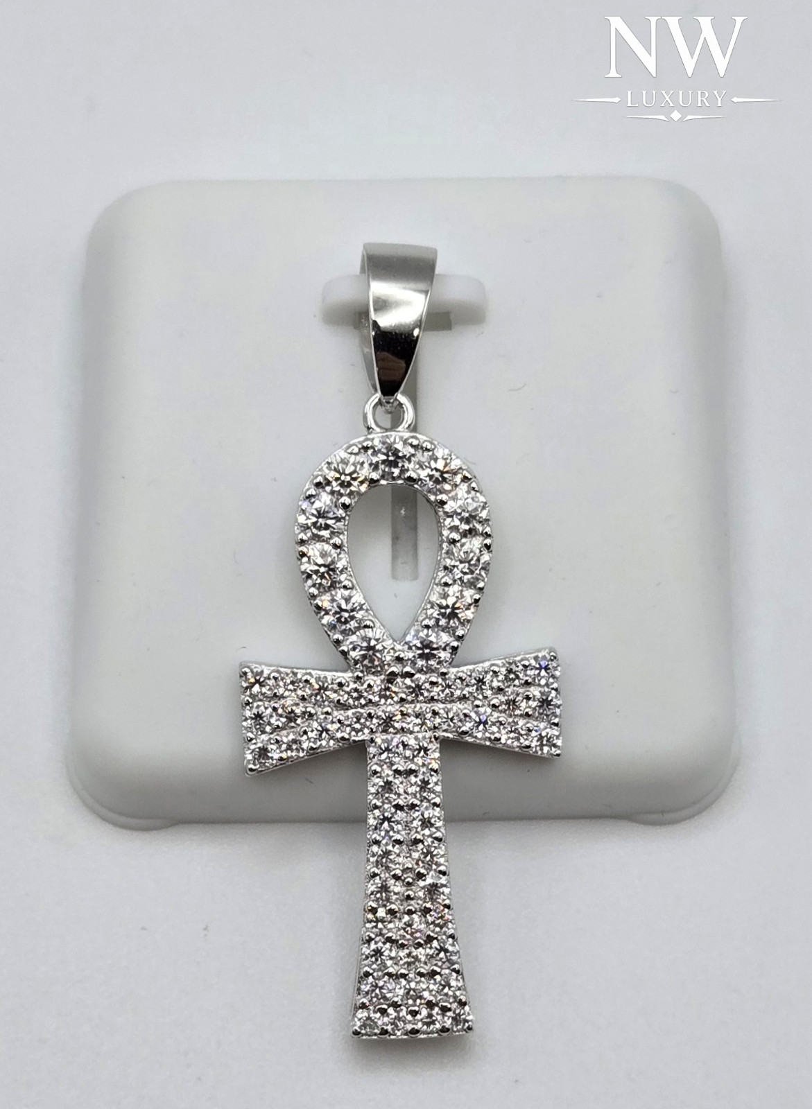 NEW MOISSANITE Solid 925 Sterling Silver PENDANT 2.0ctw Cross Pendant, USA