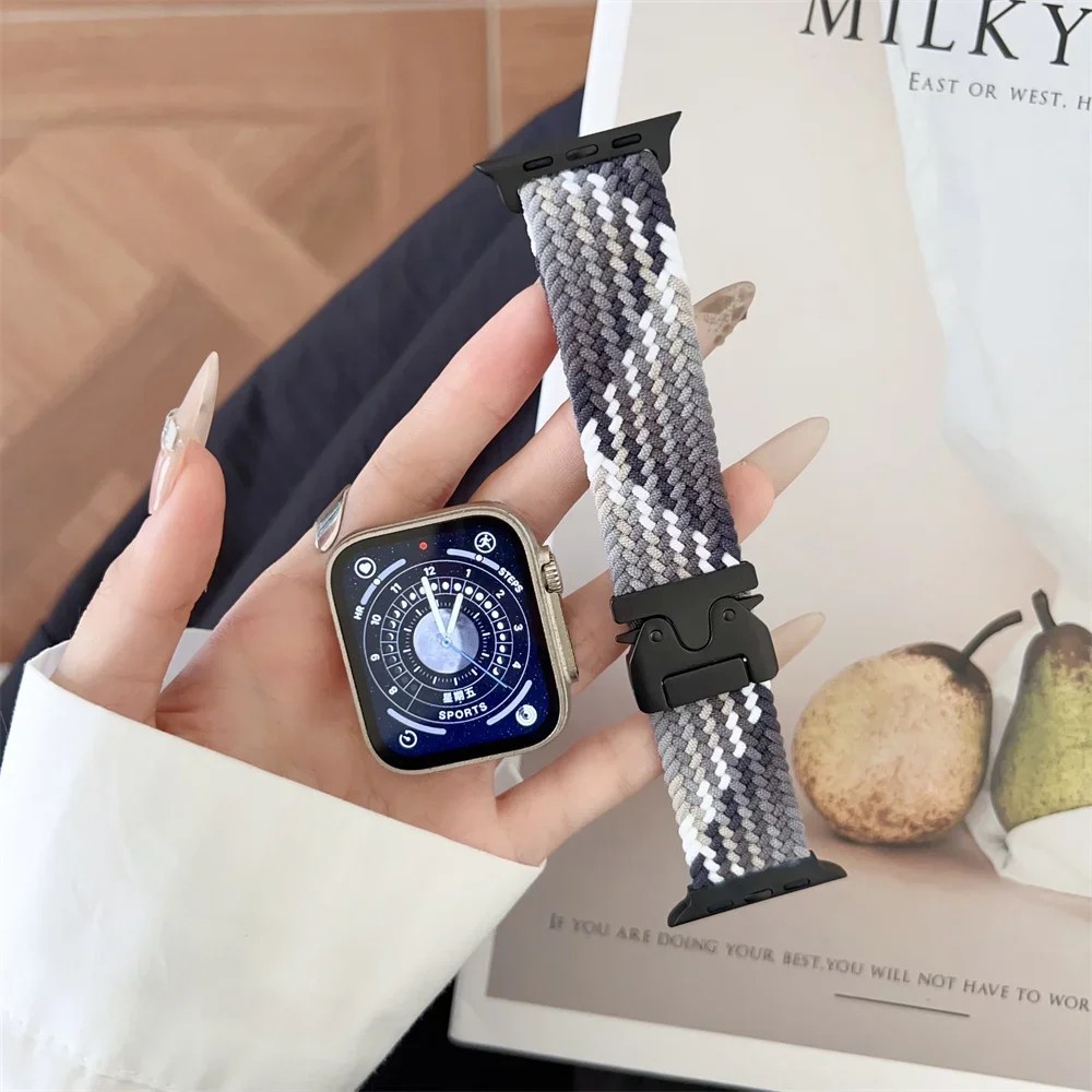 Nylon Band For Apple Watch iWatch Strap Series 10 9 8 7 6 SE 5 Ultra 2 38mm-49mm