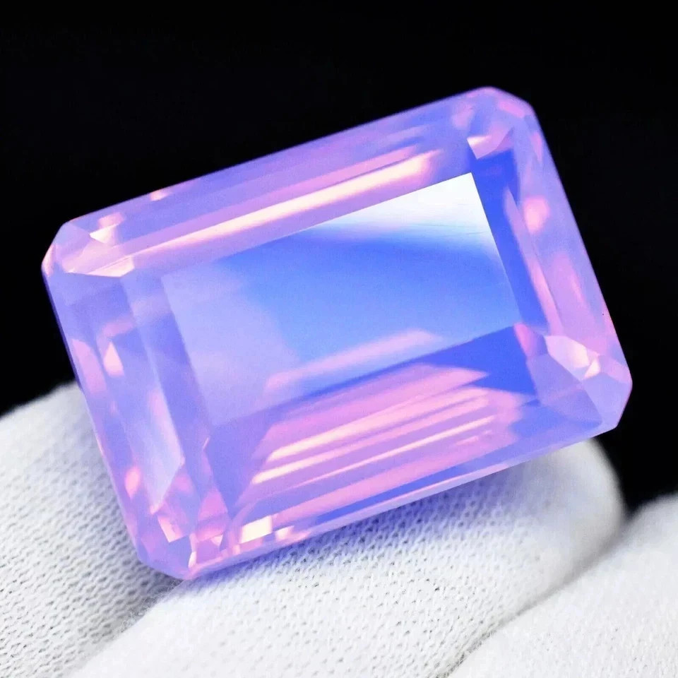 151 Carat Huge Purple Pink Opal Emerald Cut Certified Loose Gemstone Rare Find