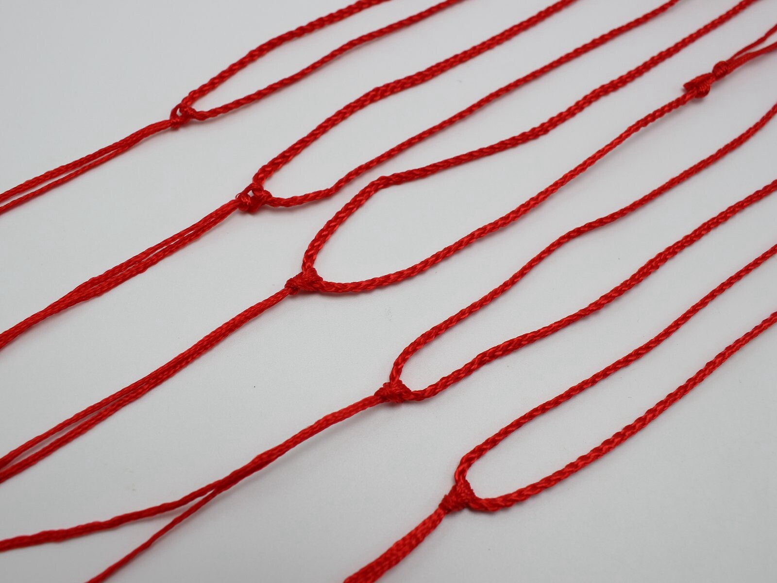 Chinese Silk Thread Hand Knotted Cord String Pendant Necklace Adjustable
