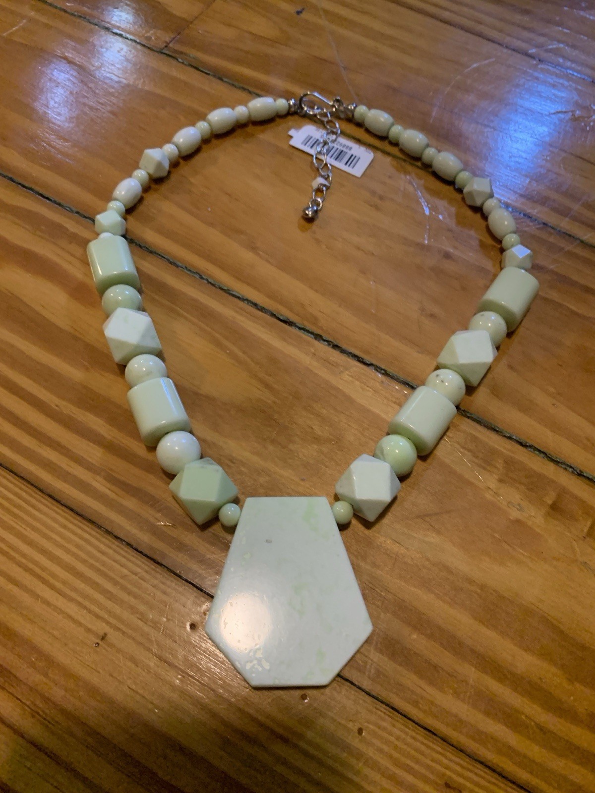 Jay King Pale Green African Opal Necklace New