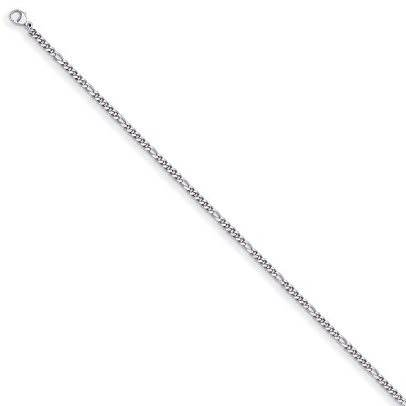 3.2mm Platinum PT950 Figaro Chain Necklace 16″ 18″ 20″ 24″ or 30″