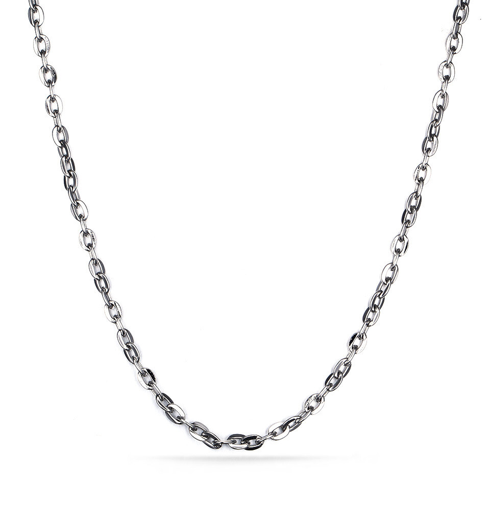 2mm Simple Fashion Pendant With Chain Neck Chain Necklace Jewelry 2 Colors Gift
