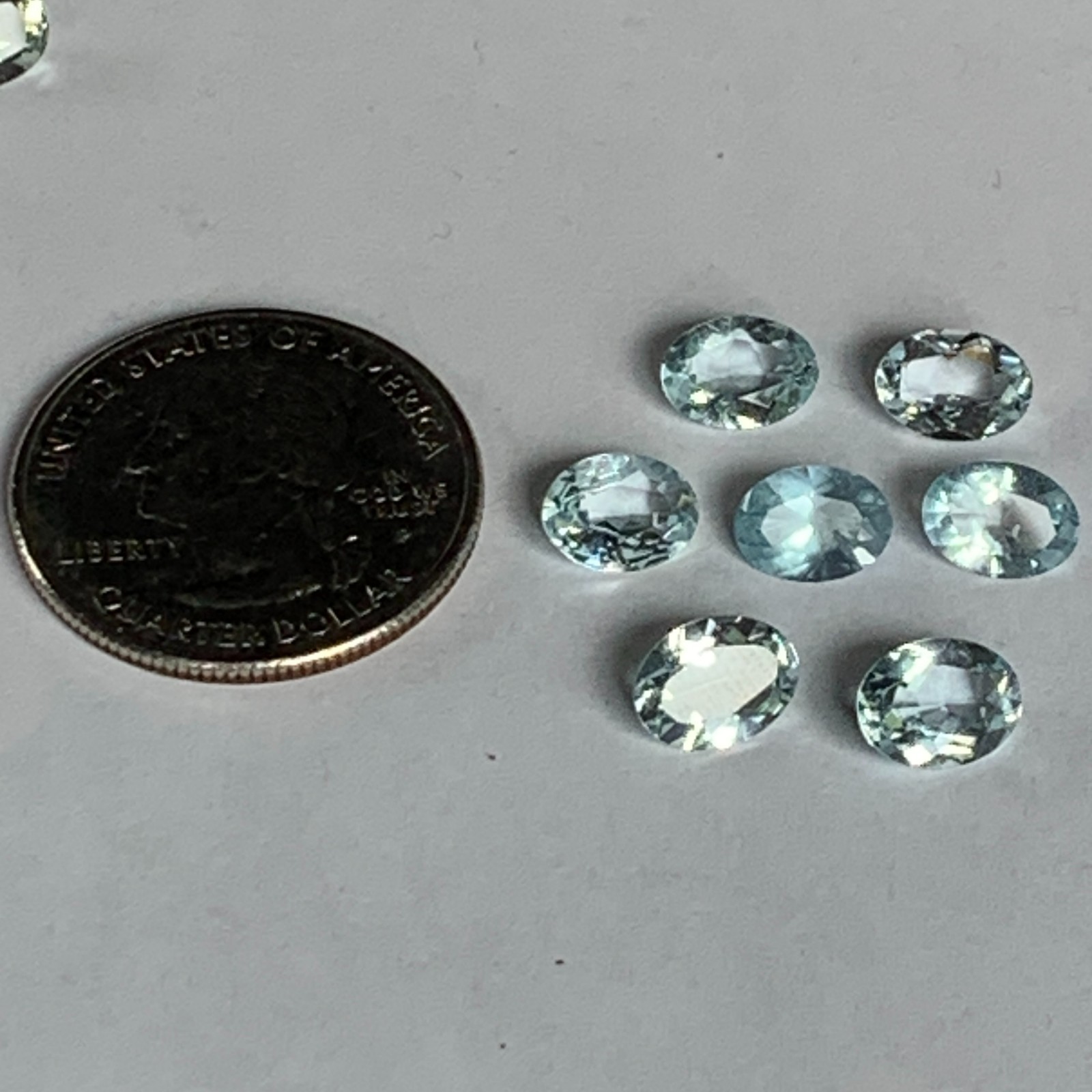 Andy’s Gem Garage Sale – 7 oval Aquamarines – 6.90cts 8x6mm Natural
