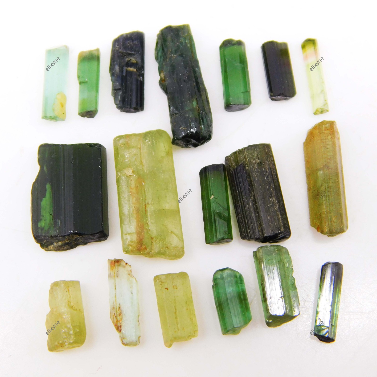 32.70 Ct Natural Green Tourmaline Certified Untreated Rare Gemstone Lot Rough