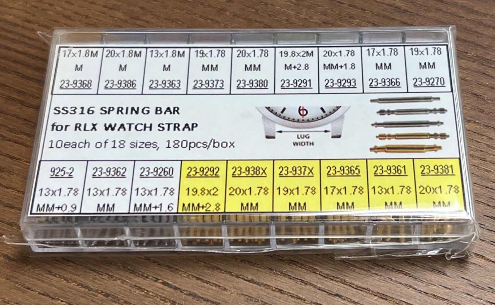 180 PCS For Rolex Watch Band Spring Bars in Stainless Steel and Golden colors