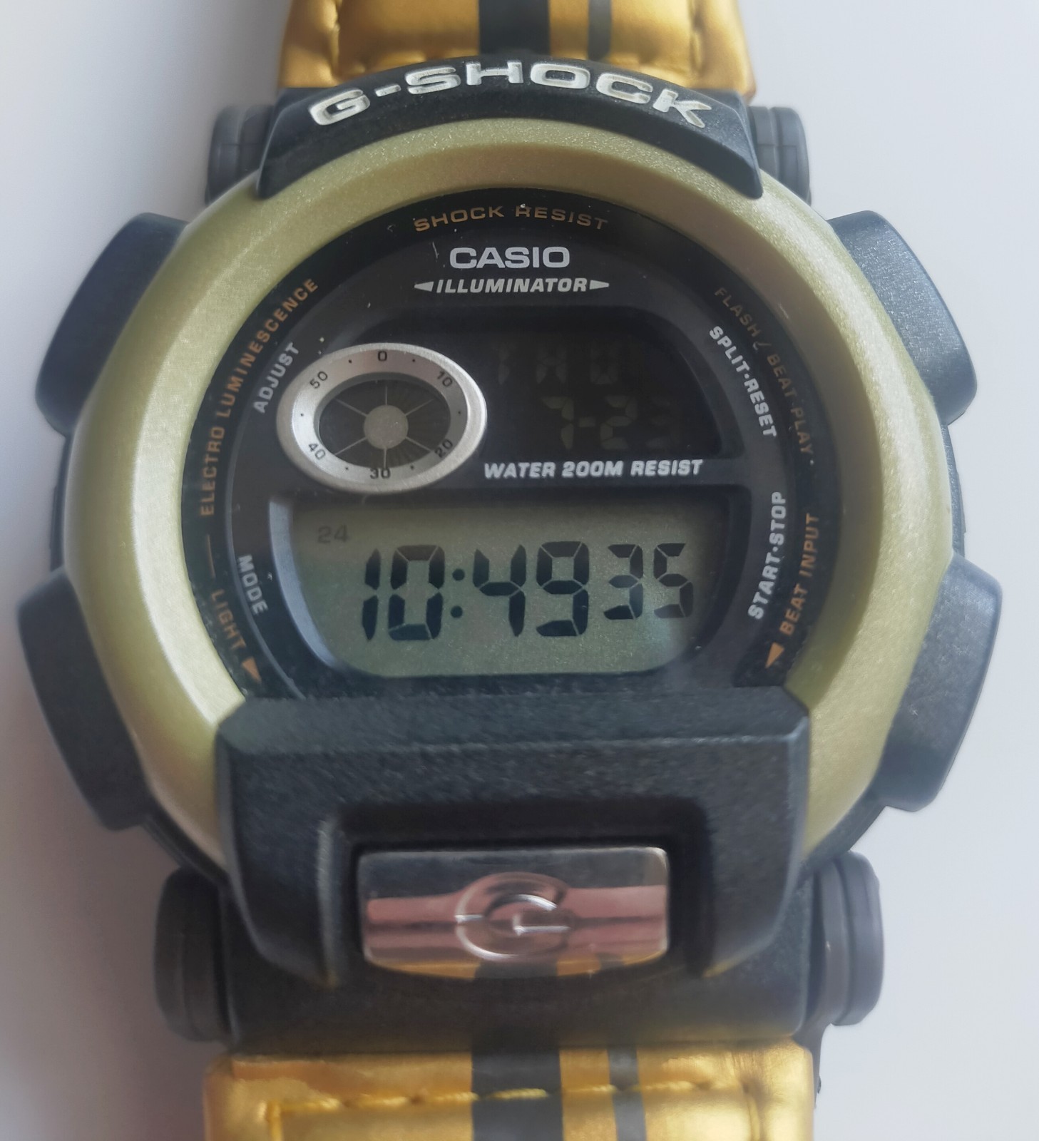 Casio G-Shock DW-003HH-9BT G’MIX BPM DJ Digital Watch Gold Works Read