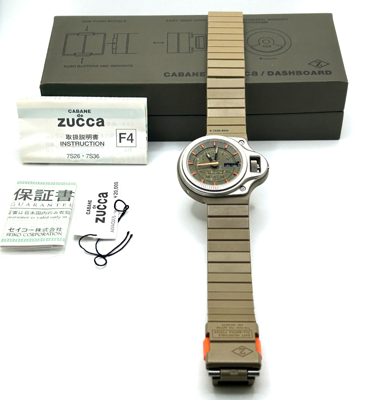 Seiko CABANE de ZUCCa Dashboard Giugiaro 7S36-0250 Automatic Men’s Watch Box