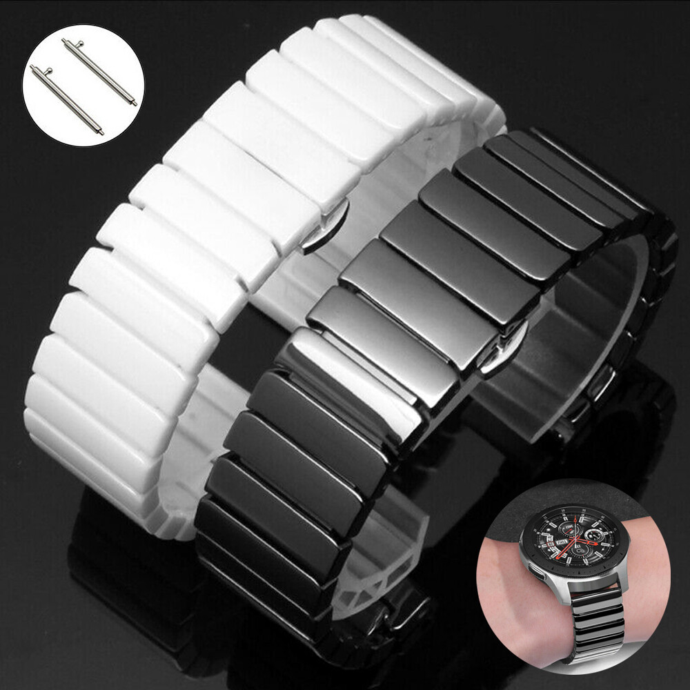 16mm 18mm 20mm 22mm Ceramic Replacement Watch Band Strap Metal Wrist Bracelet