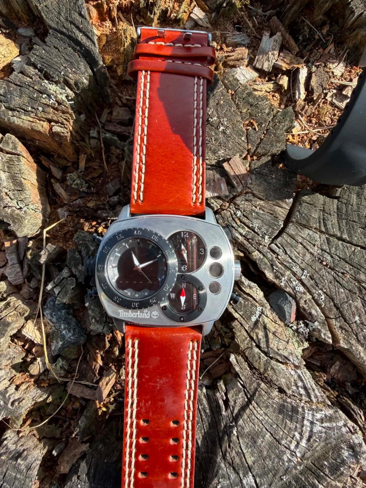 Vintage Timberland HT2 Multifunction Compass Thermometer Men’s Watch Rare