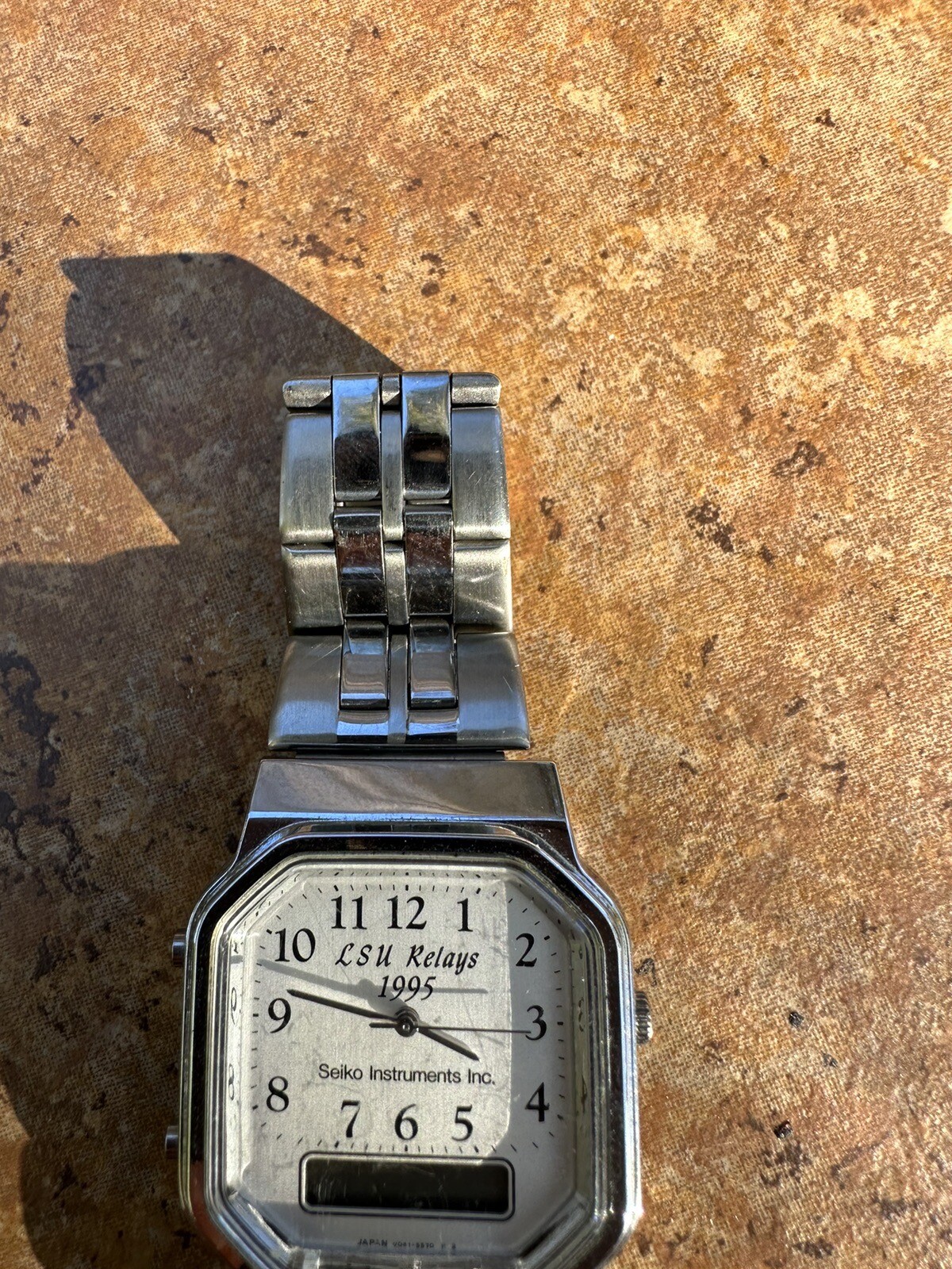 Vintage Seiko Instruments Inc Digital Analog Watch 1995 LSU Relays~Needs Battery