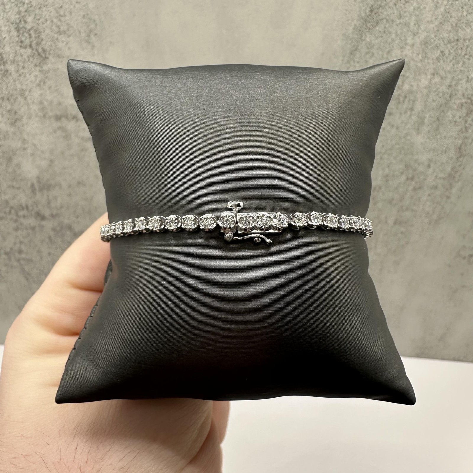 Lab Grown Diamond Tennis Bracelet Sterling Silver 1ctw EF VS 7.25in New