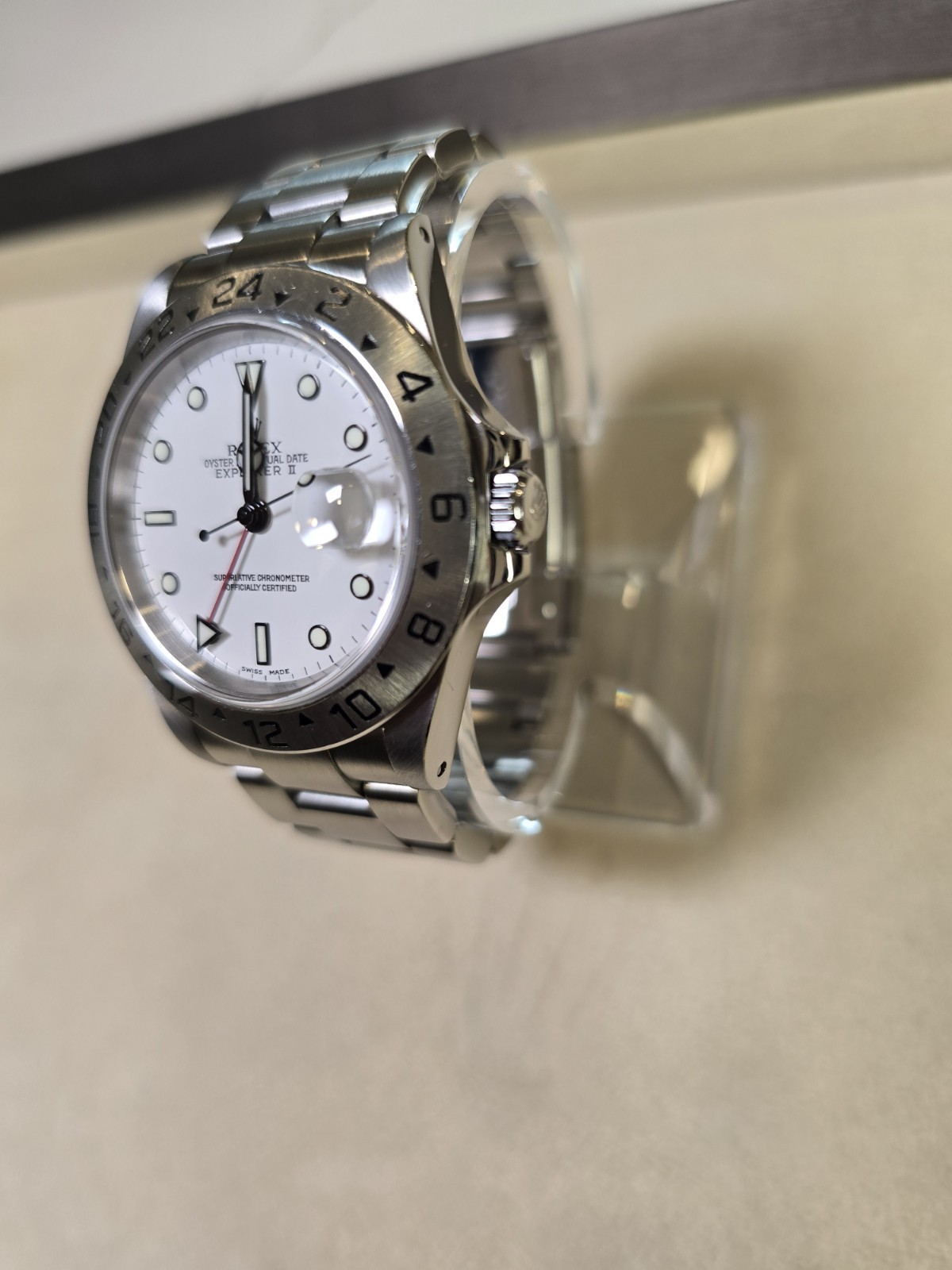 Rolex Explorer II Polar White 40mm – 16570 K Serial Stainless Steel