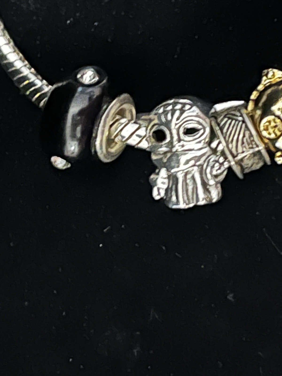 European Bracelet Star Wars inspired Size 7 Inch Bracelet Silver Color