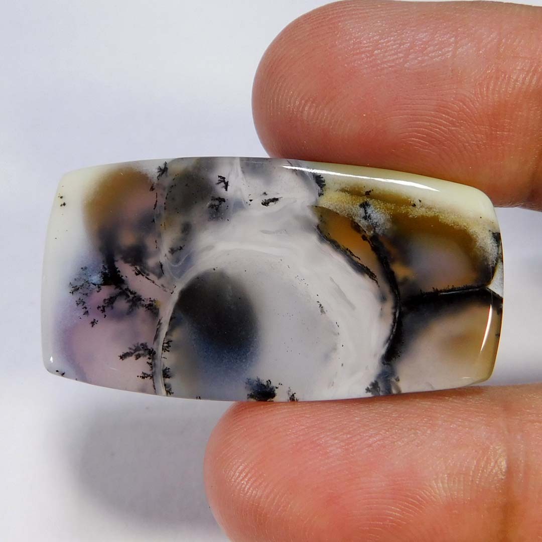 41.65Cts. Natural Amazing Dendritic Opal Cushion Cabochon Reiki Healing Gemstone