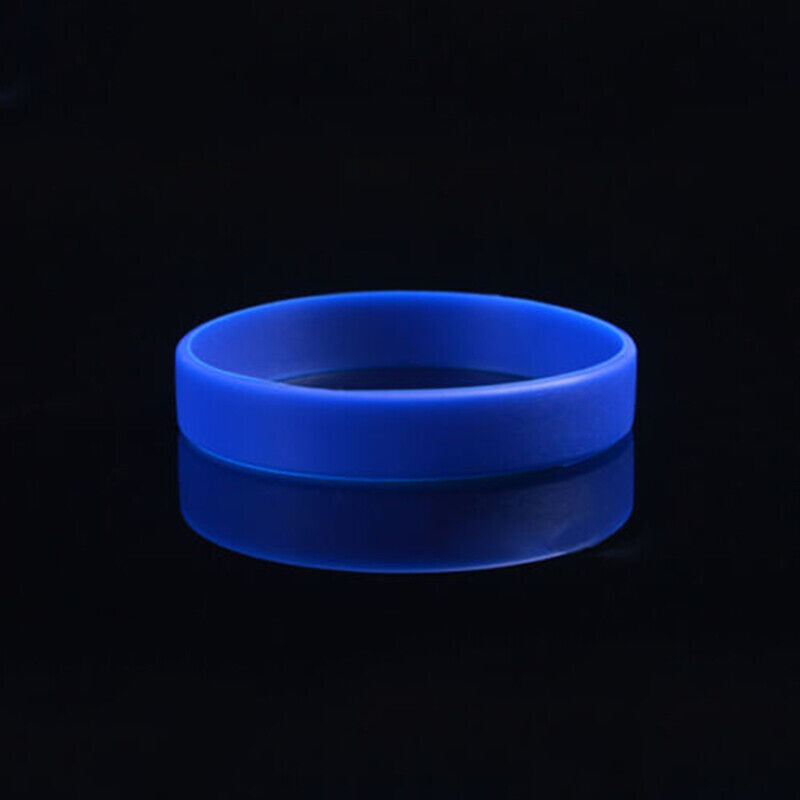 12 Pack Kids Adults Blank Silicone Wristbands Rubber Bracelets 12 Color Mixed