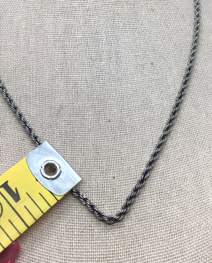 Vintage Sterling Silver 925 Chunky Rope Style Necklace 18″ Y413