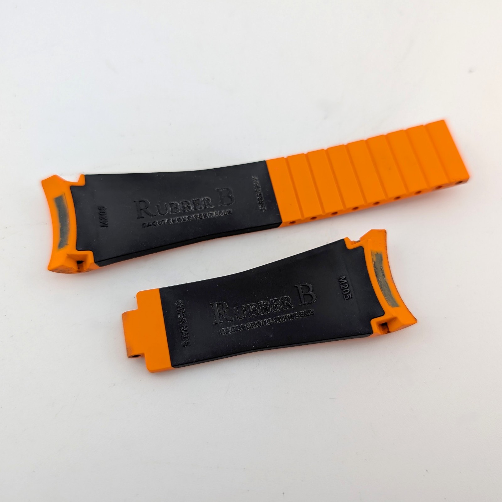 Rubber B Orange & Black 226570 Explorer II 42mm Strap M205-OR/VCBK