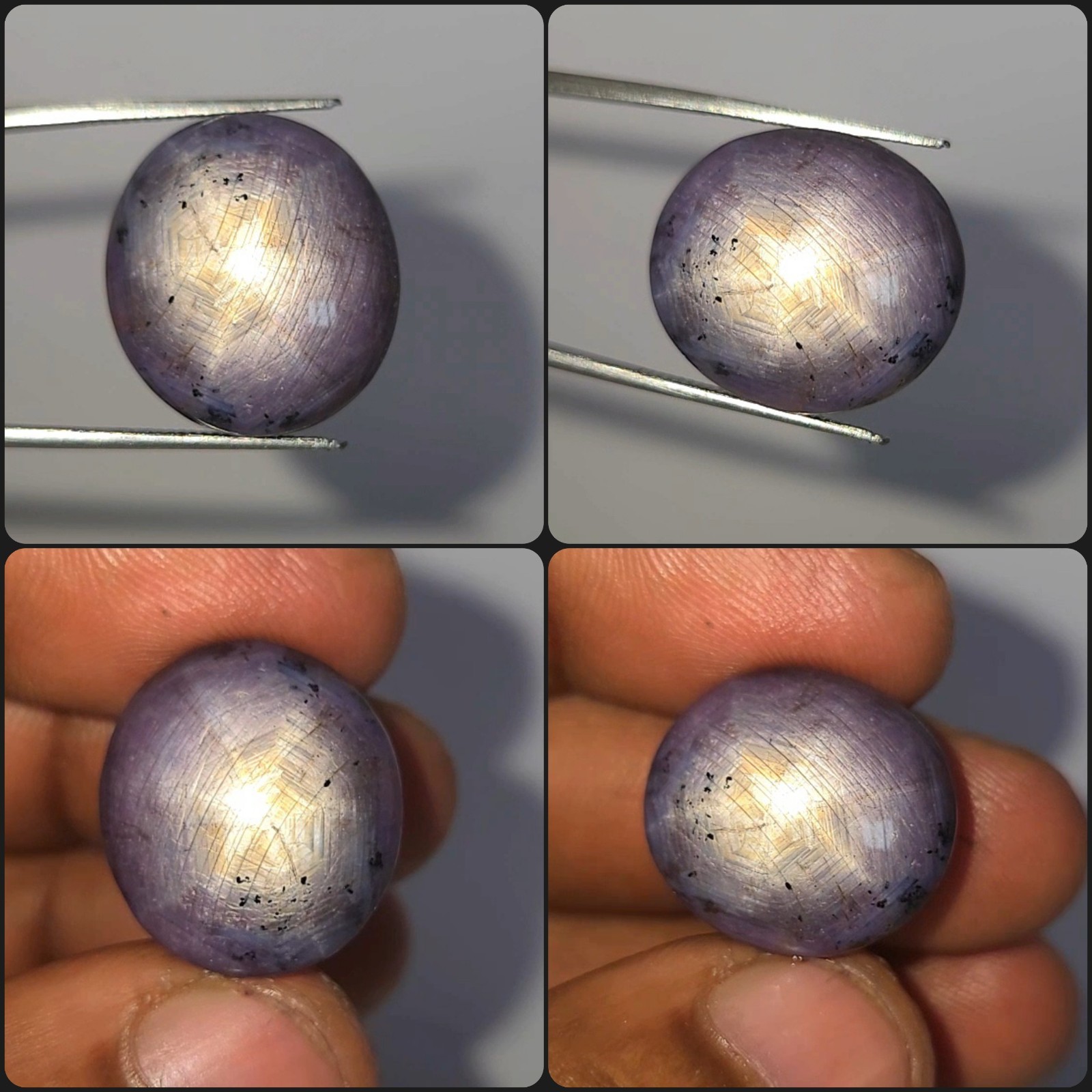 Natural 31.65 ct Star Sapphire Purple Oval Cabochon untreated loose gemstone