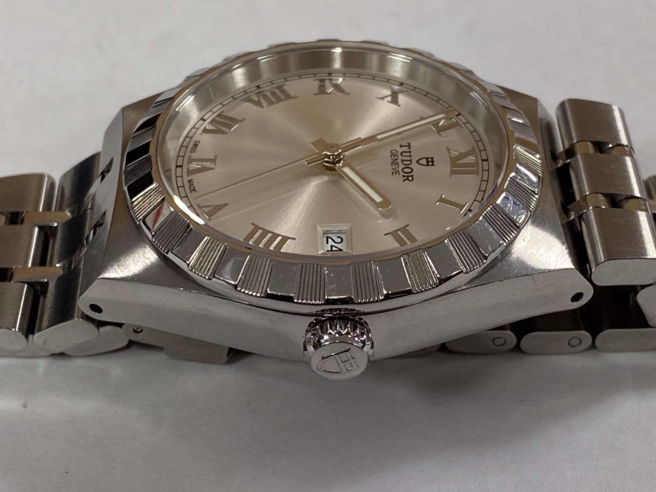 TUDOR ROYAL 28500 DATE SILVER DIAL STAINLESS STEEL 38mm AUTOMATIC WATCH.
