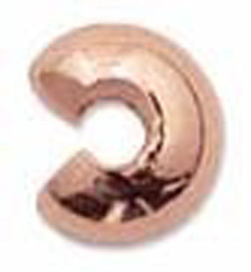 50 Beadsmith Copper Plated Crimp Knot Bead Covers 5MM