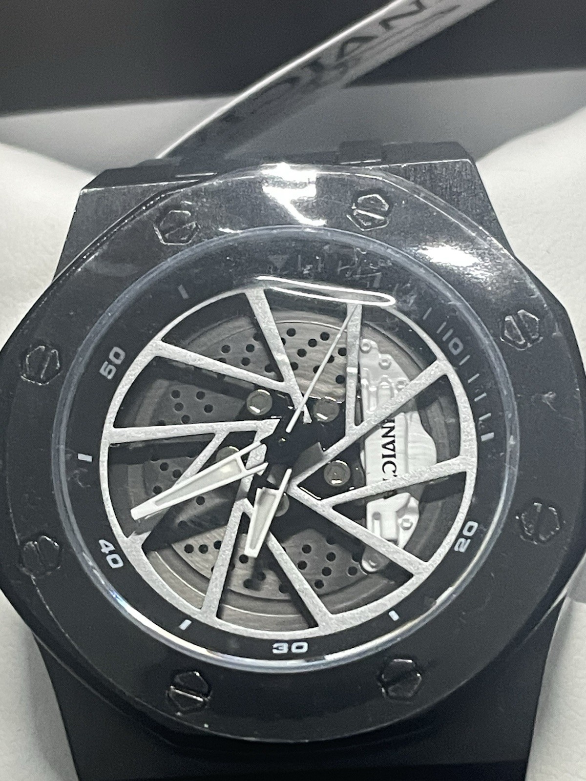 Invicta 2359 Speedway Rim Men’s Watch – 42mm Steel -New Rubber Strap