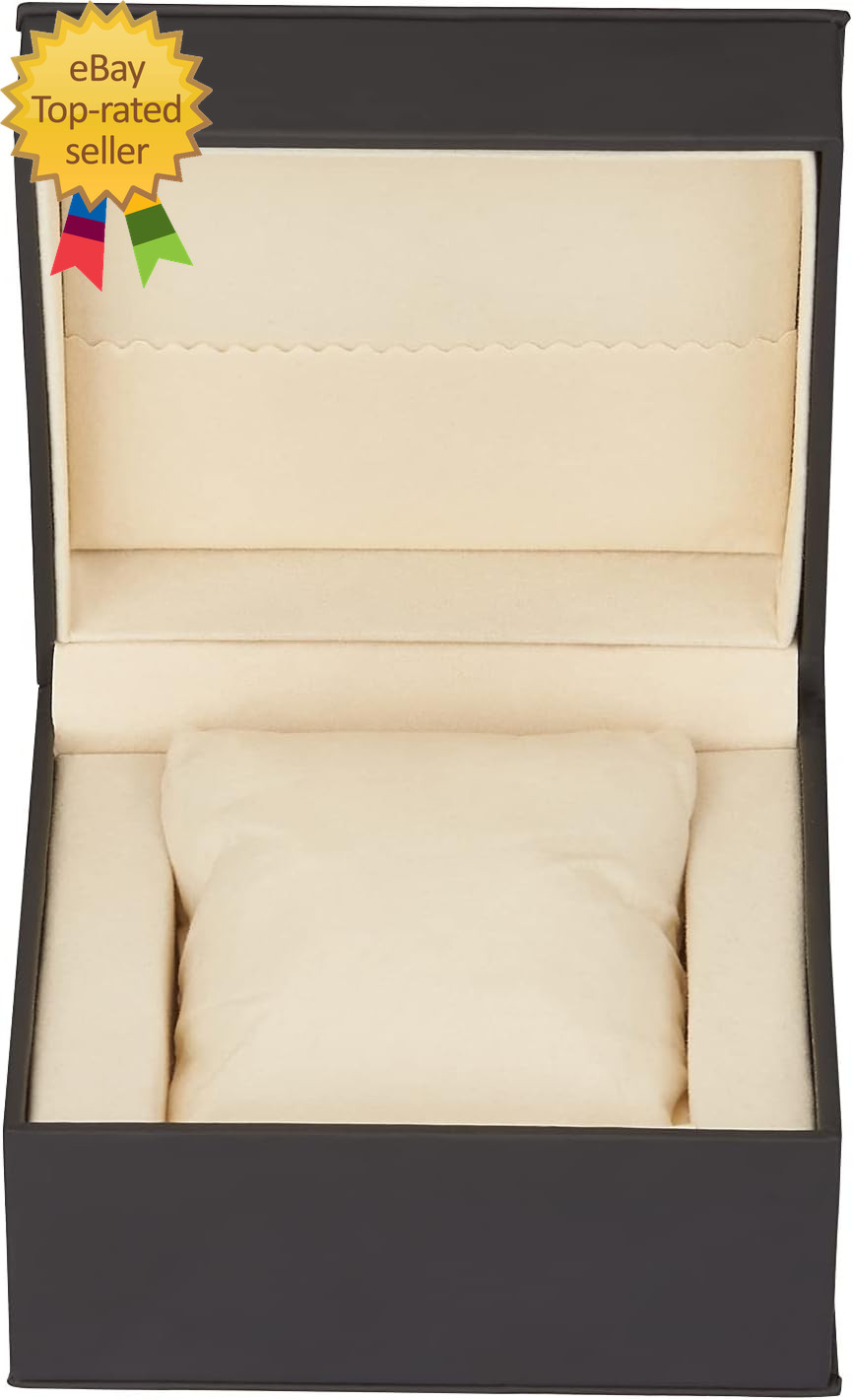Luxury Black Single Watch Gift Box with Pillow PU Leather Wristwatch Display Cas