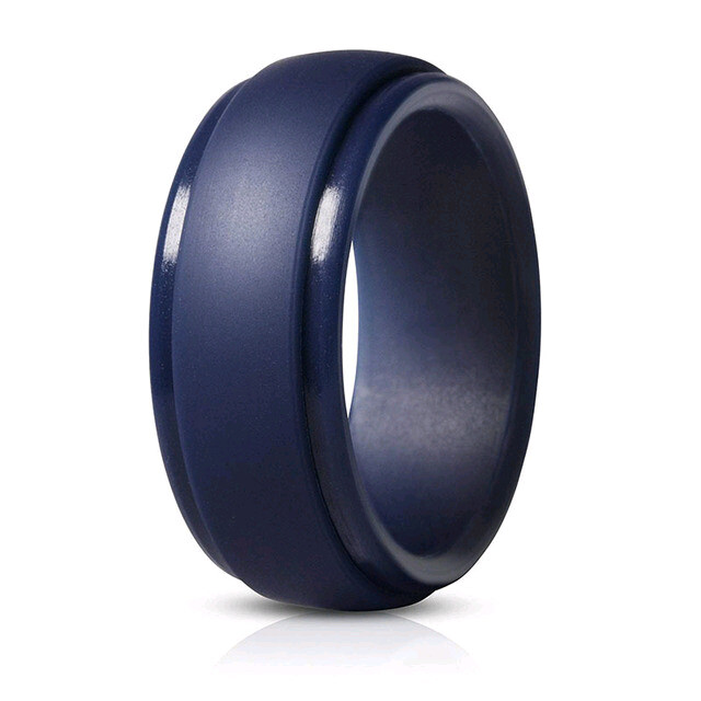 4 Pack Silicone Flexible Wedding Ring Engagement Men Women Rubber Band Sport Gym