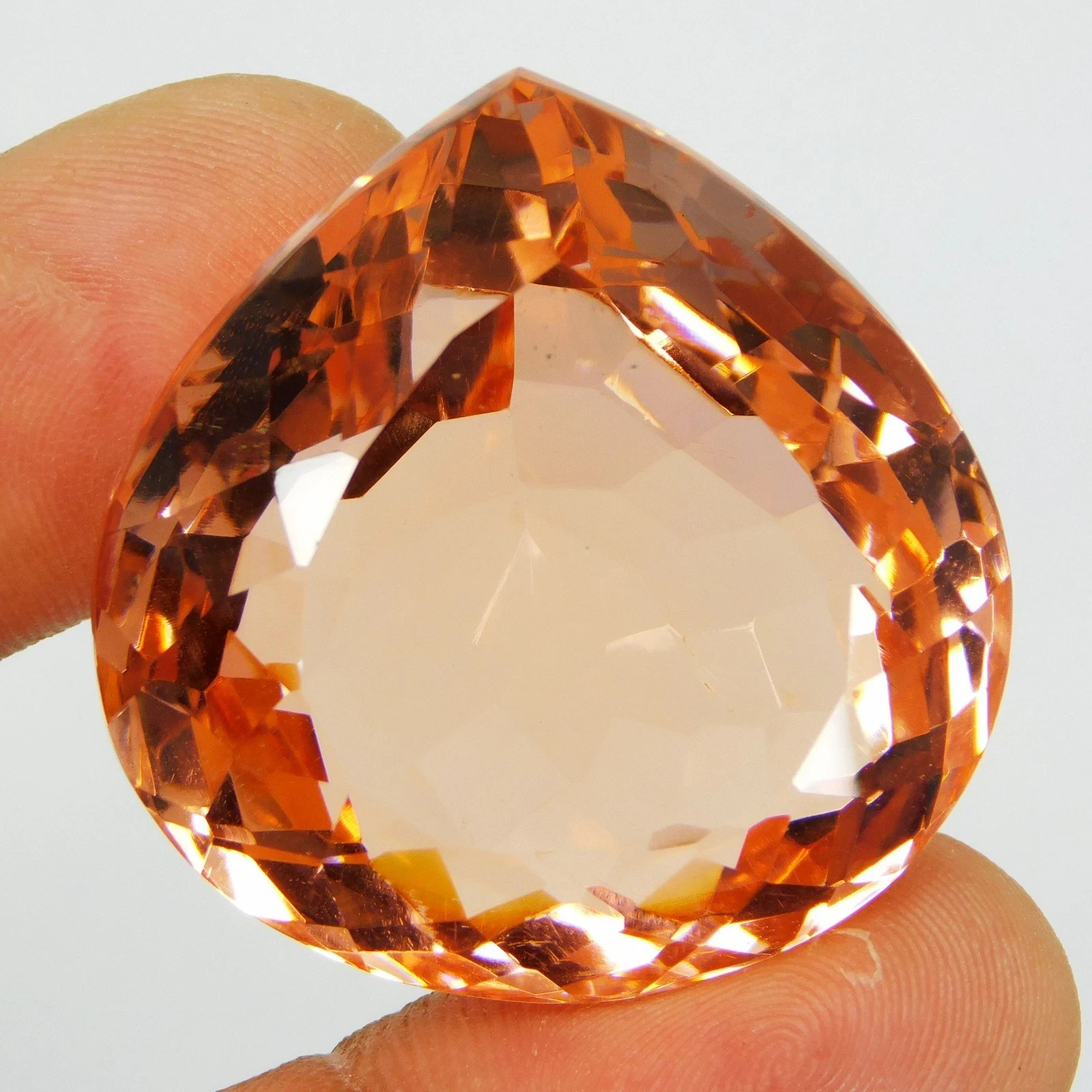 Brazilian Natural Certified Champagne Topaz 59.15 Ct PEAR Cut Loose Gemstone