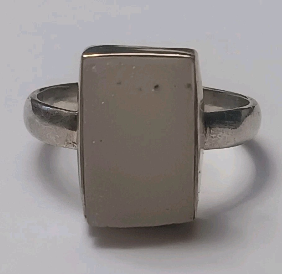 Vintage Druzy Quartz Size 9.75 Sterling Silver Ring 925 Tested