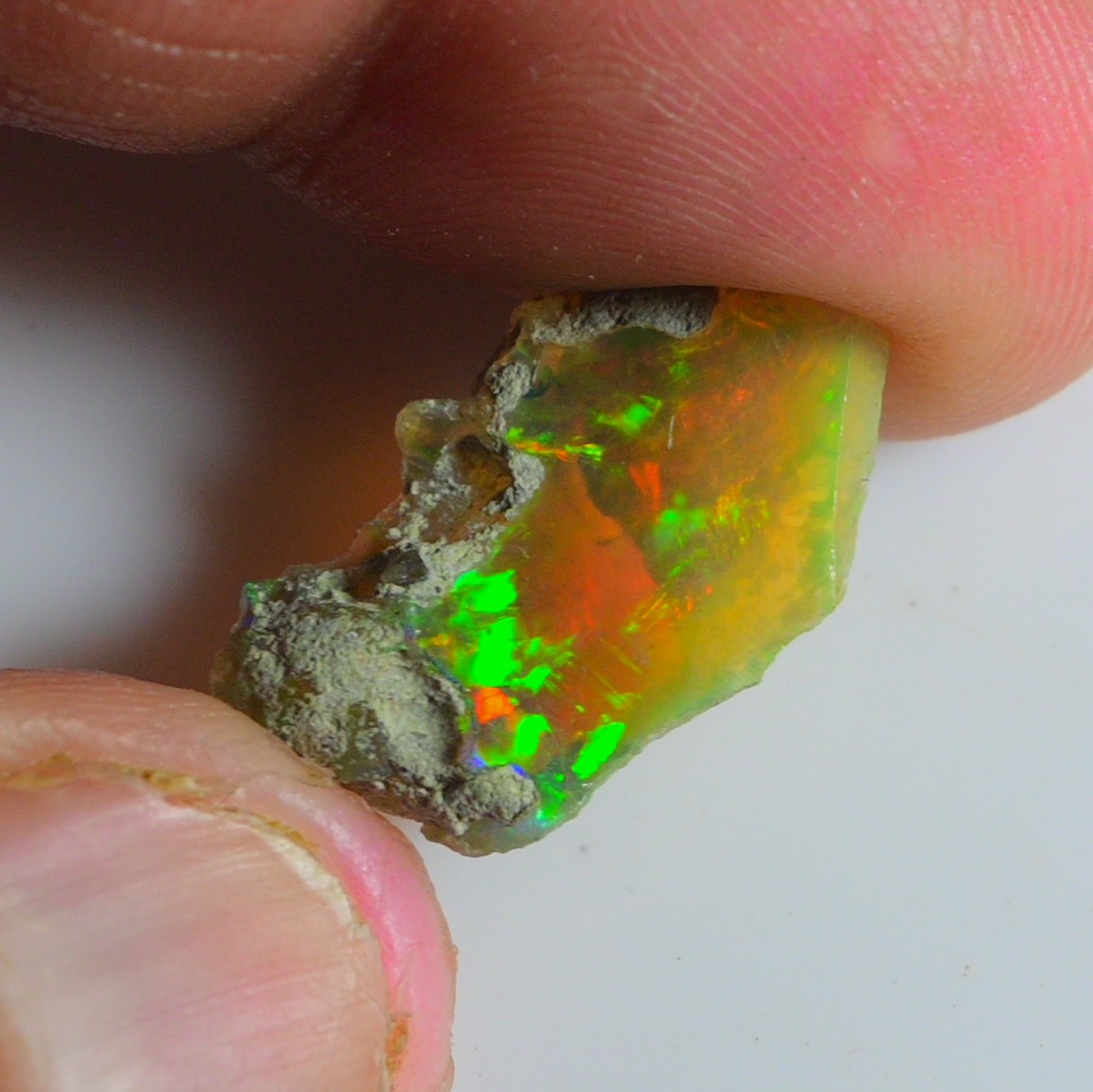 5.05 Cts Natural Black Ethiopian Opal Rough, Fire Opal Gemstone, Welo Opal Raw