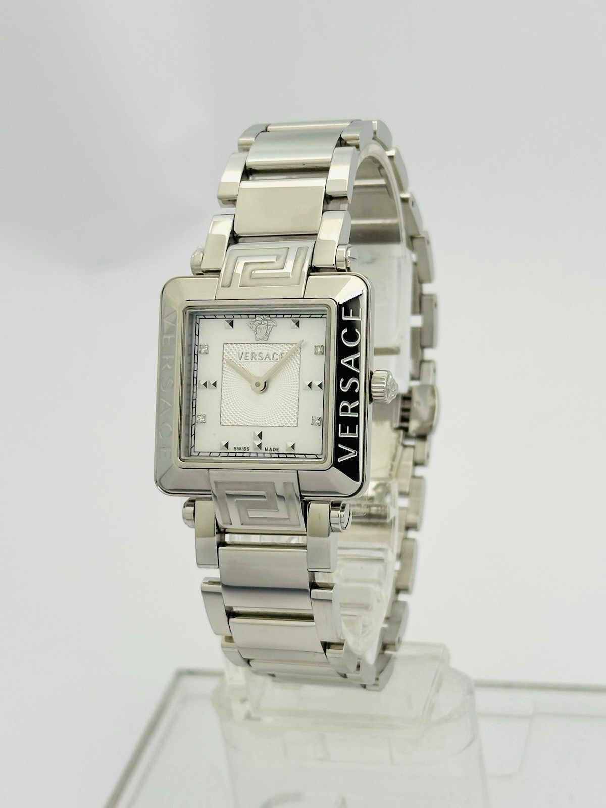 Versace Women’s 88Q99SD497S099 Rêve Carré Diamonds Stainless Steel Watch 88Q