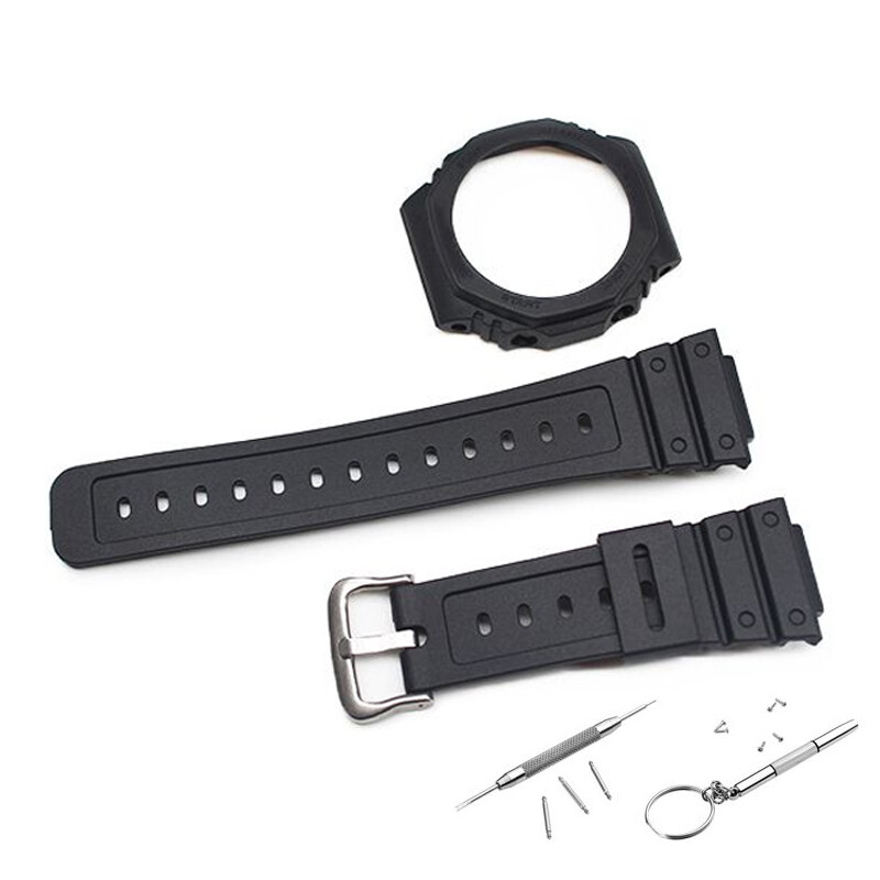 Sports Strap Resin Watch Band + Case Cover For Casio GA-2100 Camouflage/Classic