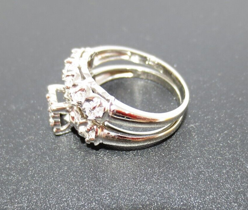14K WG ROUND DIAMOND BRIDAL SET .25 tcw SZ 5 (A18305-1, 4.90 grams)