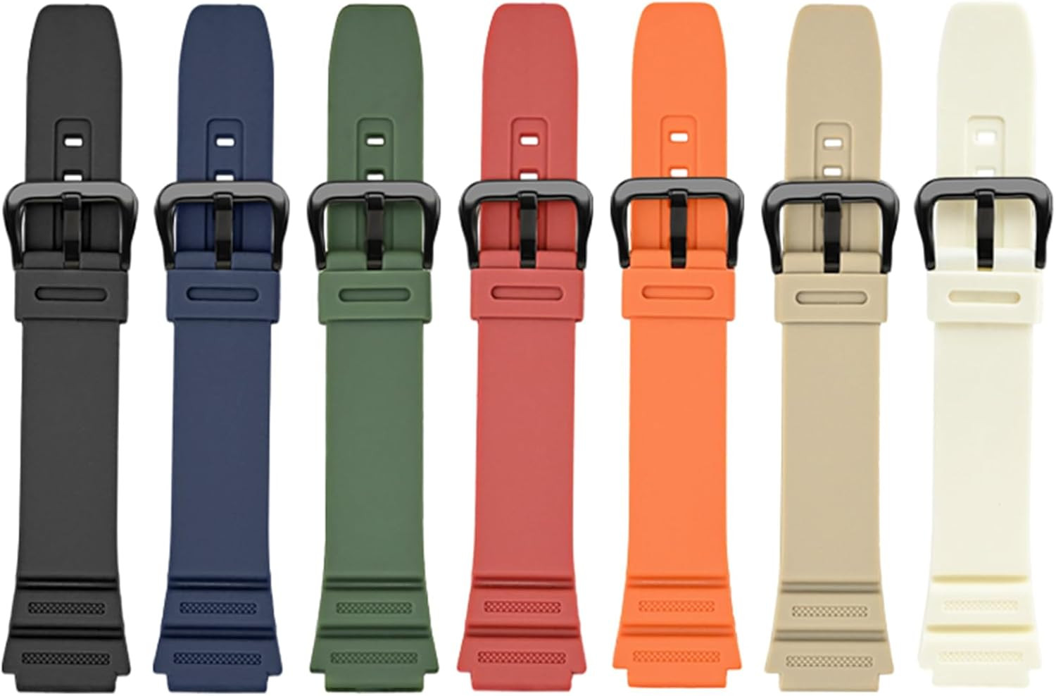 Natural Resin Replacement Watch Band Compatible with Casio W218H W-219H AE1200WH