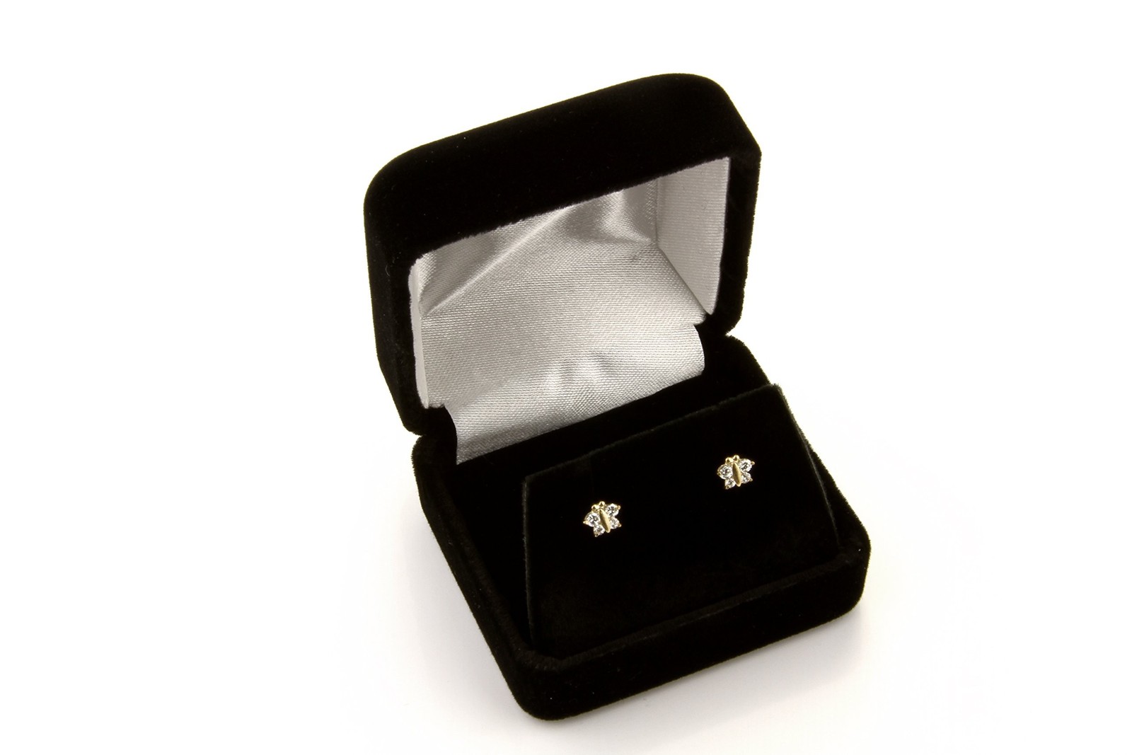 14k REAL White Gold 3mm, 4mm, 5mm, 6mm, 7mm, 8mm Ball Stud Earrings with Push…