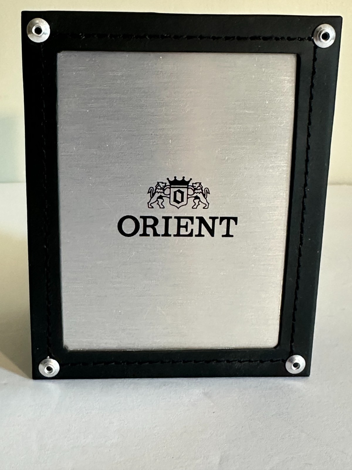 Orient Bambino AC00-D1-A Automatic Watch Black Dial Gold Case Leather Strap