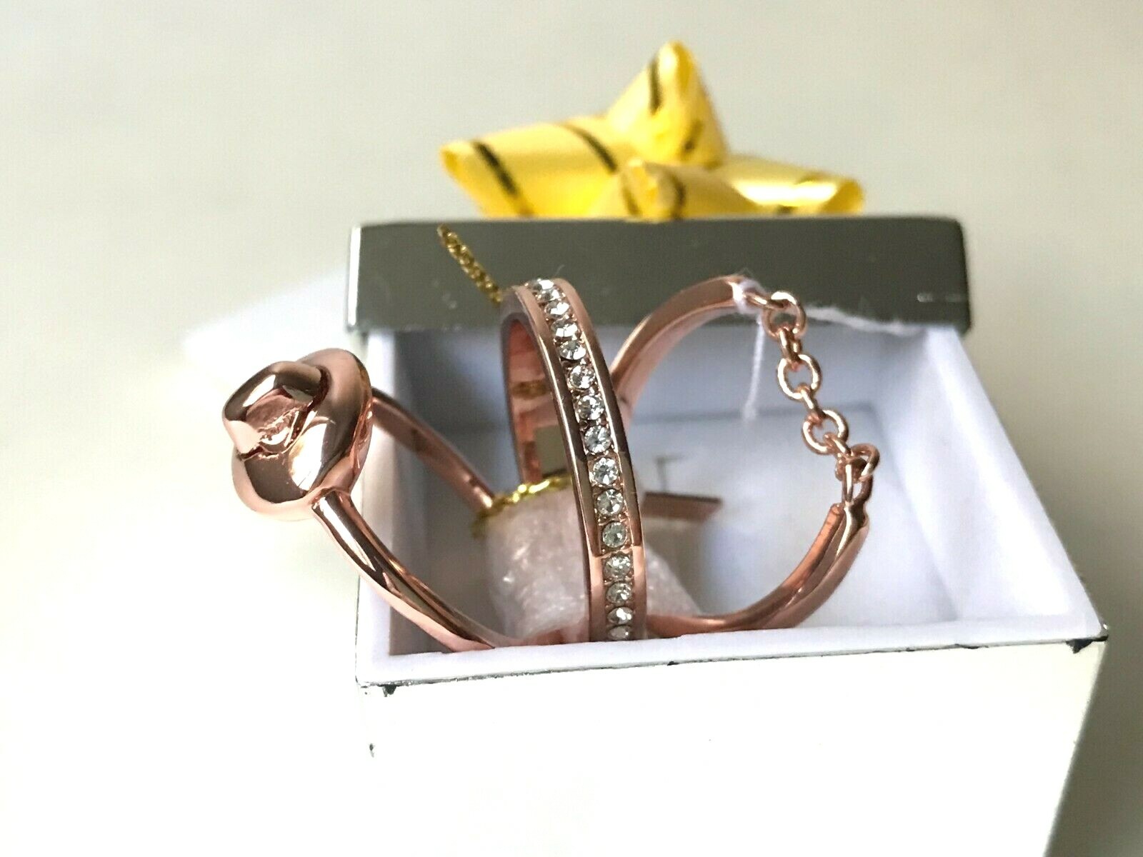 Coach pave turn-lock ring set