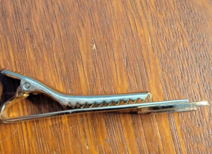 President of Republic of South Korea Seal Gold Tone Enamel Phoenix Tie Bar Clip