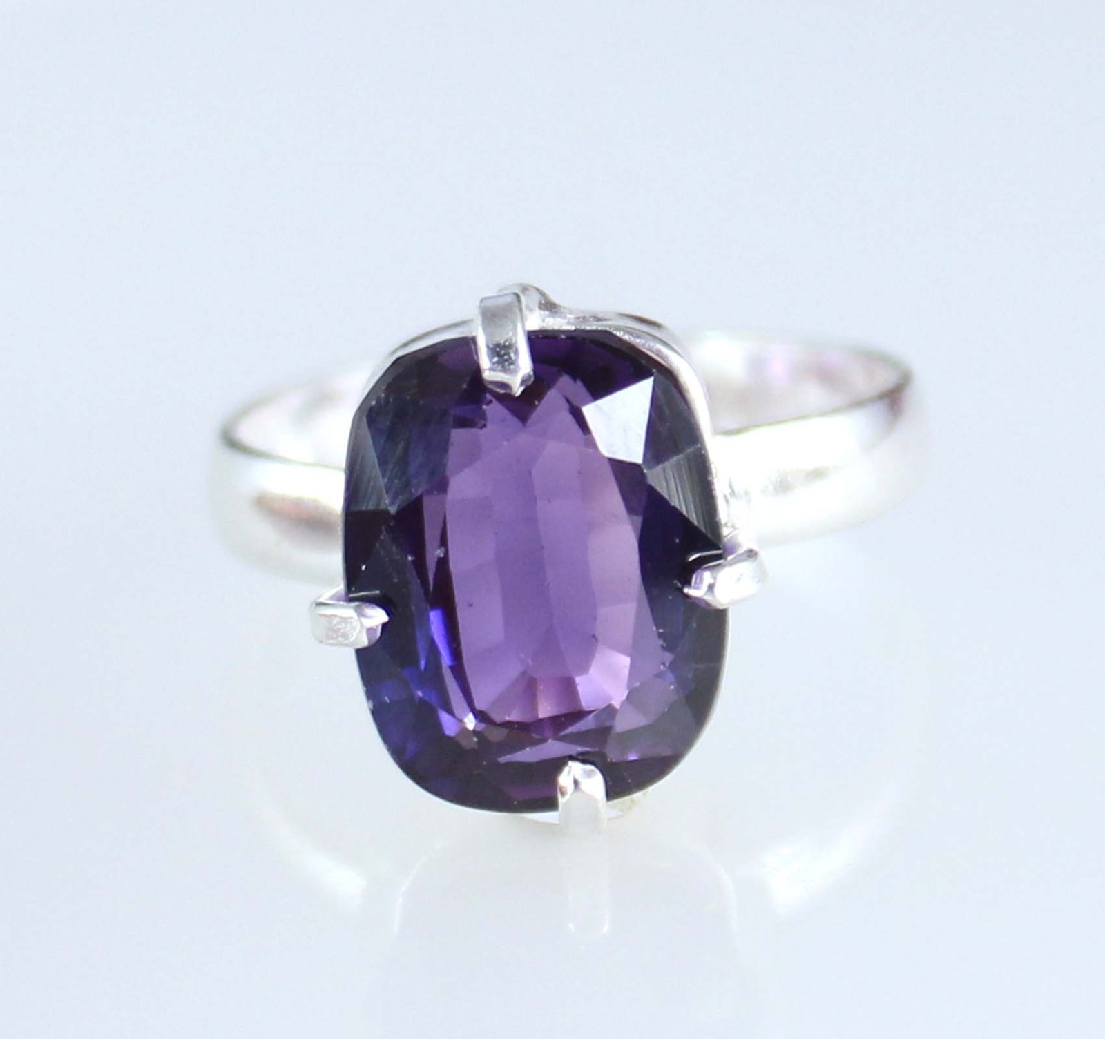 Gemstone Engagement Ring Natural Cushion Boysenberry Sapphire 11.30 Ct Certified