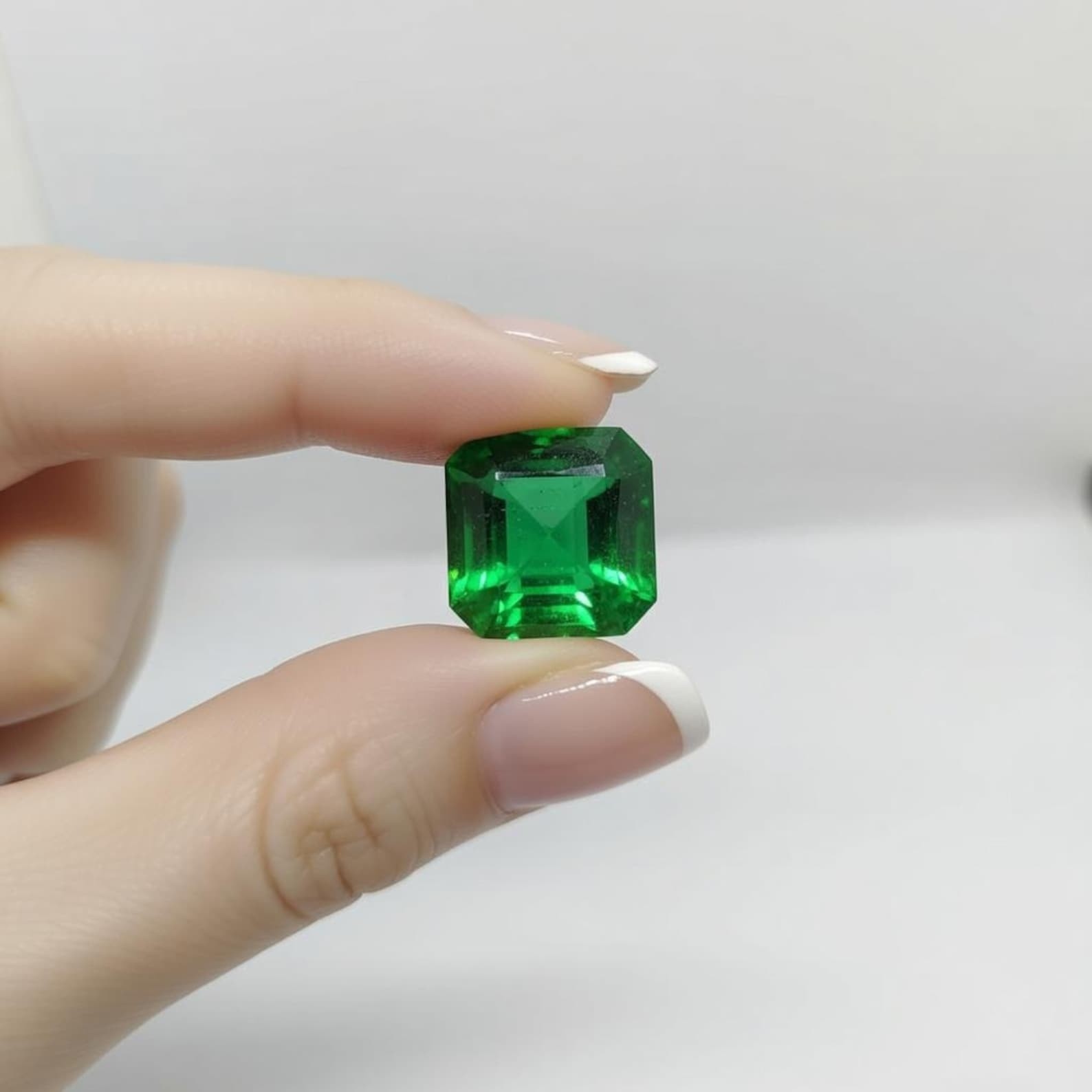 8.36 Ct Loose Gemstone Natural Tsavorite Garnet Asscher Cut Green Certified