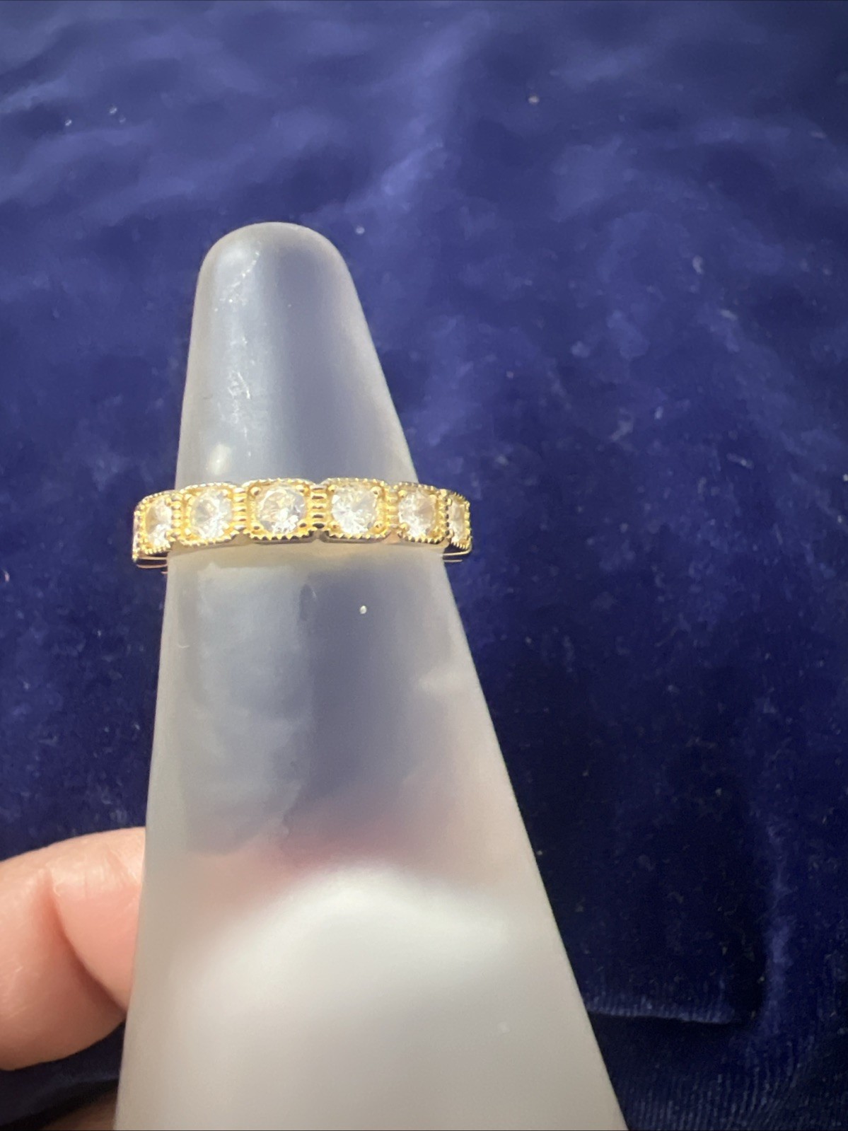Fuzion Creation FZN Sterling Silver Cubic Zirconia Band Ring 925 Size 8.5