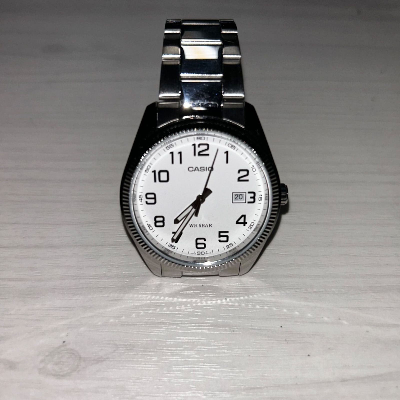CASIO Standard MTP 1302D 7BJF Analog Metal Watch Silver x White from Japan