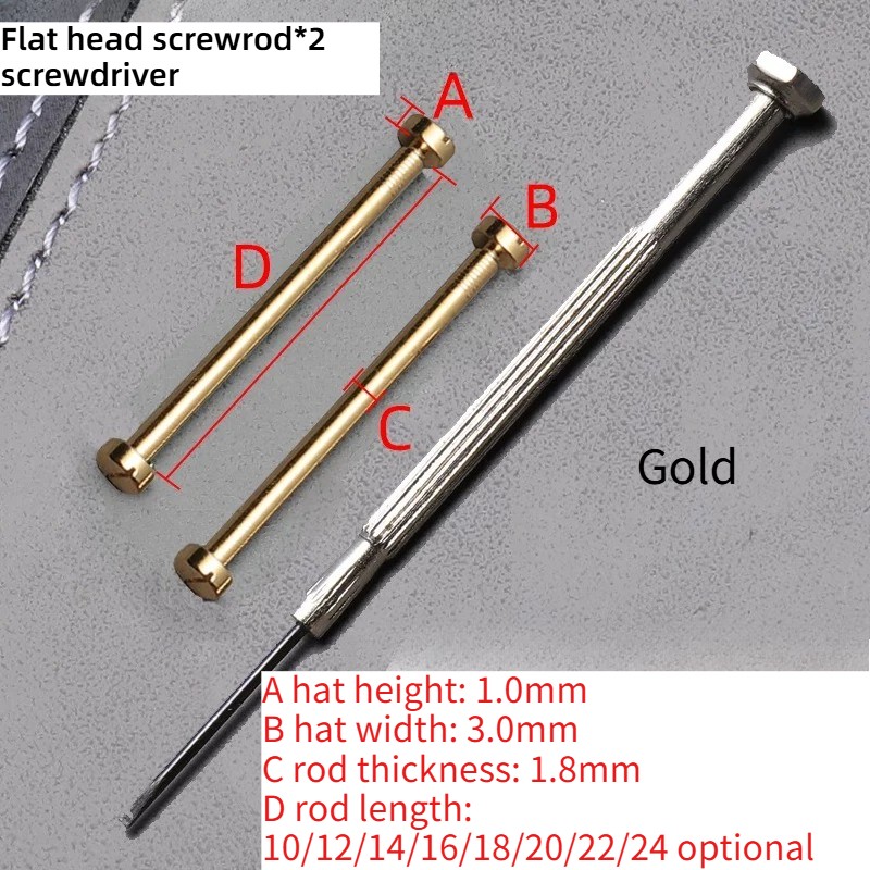 Strap Screw Rod Notch Strap Connection Rod Stainless Steel Watch Strap Rod
