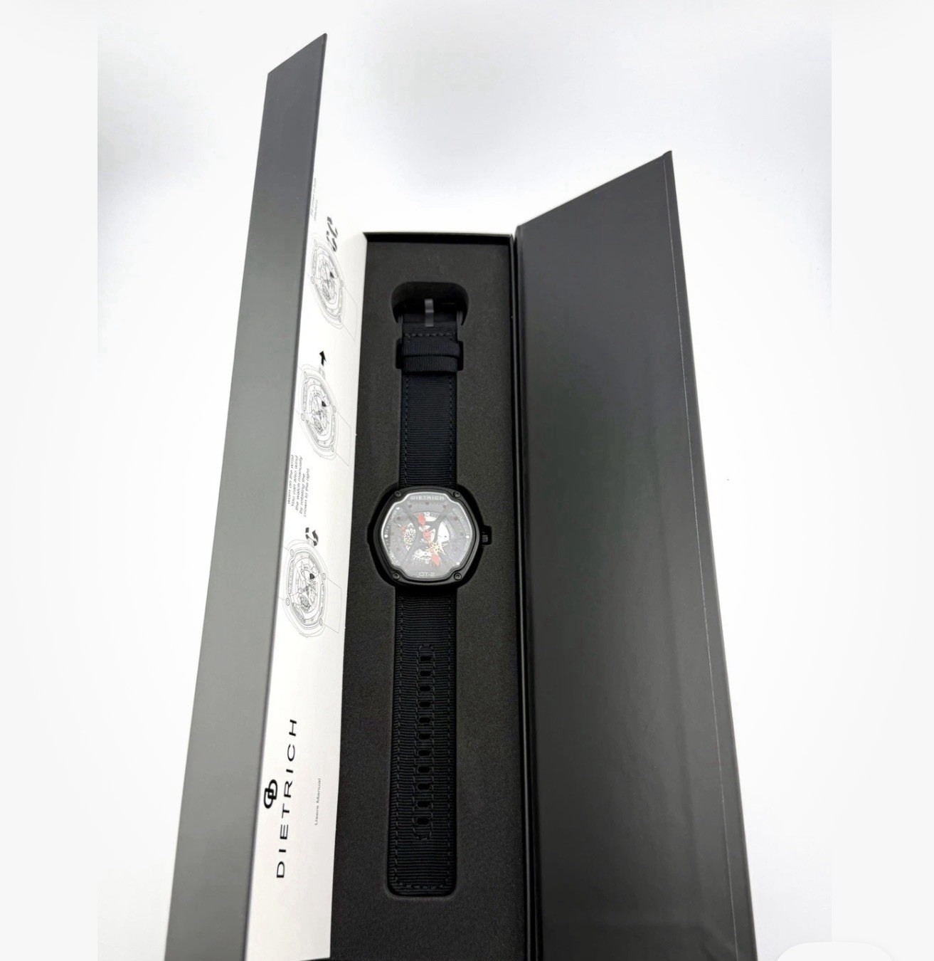 Dietrich OT-2 Black Stainless Steel Watch New