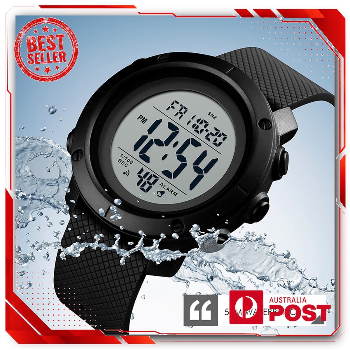 Digital Sports Watch 50M Waterproof Military Casual Men’s