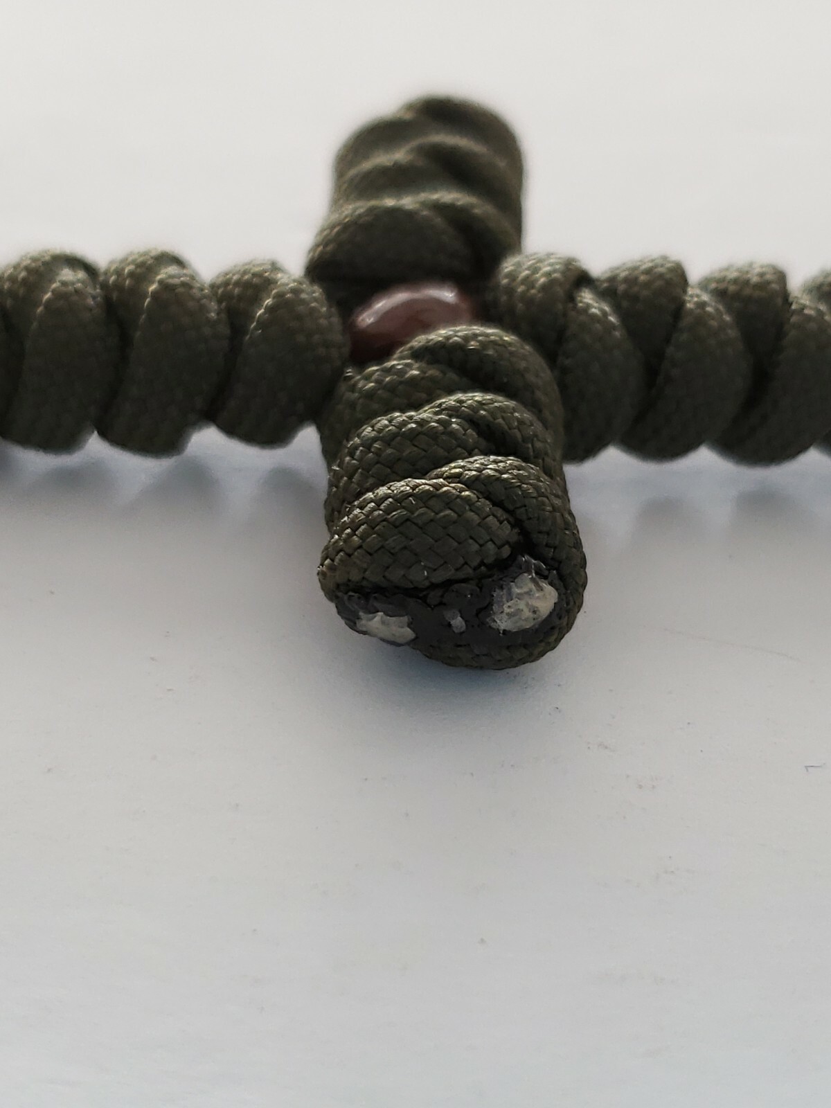 “Ranger” Paracord Cross Necklace -OD Green. BRAND NEW – HANDCRAFTED