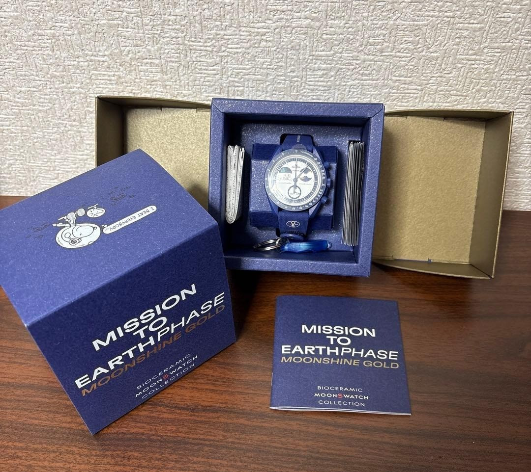 Swatch x Omega Mission to Earth Phase Moonshine Gold 2nd Snoopy Beaver Moon Navy