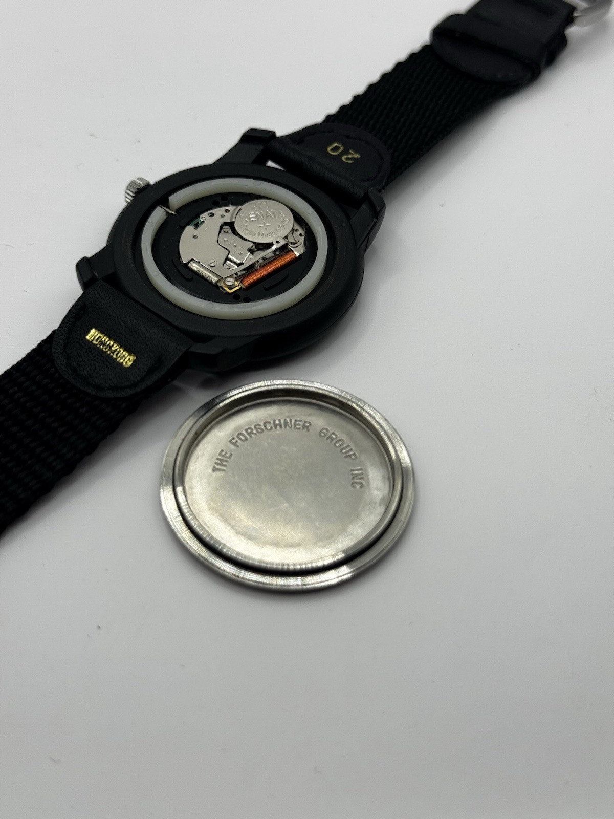 Vintage Early Production Victorinox Swiss Quartz Watch Black Dial Date